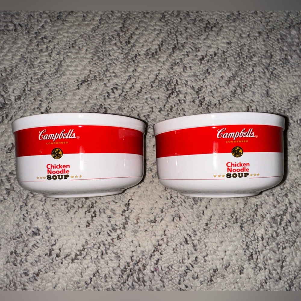 Campbells Chicken Noodle Soup Bowls ~ Pristine Condition ~ No Scratches or Chips
